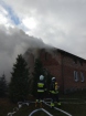 2018-10-25 - Pożar poddasza budynku mieszkalnego w Leśnie