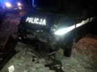 2014-02-07 - Trasa Męcikał Struga - Czernica, zderzenie dwóch pojazdów