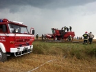 2014-08-04 - Zalesie, pożar kombajnu rolniczego oraz rżyska