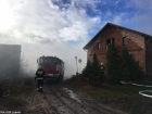 2018-10-25 - Pożar poddasza budynku mieszkalnego w Leśnie