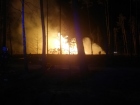 2020-04-13 - Pożar sterty drewna w Lubni