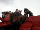 2014-08-04 - Zalesie, pożar kombajnu rolniczego oraz rżyska