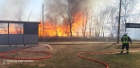 Pożar zakładu obróbki drewna w Dziemianach