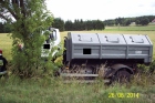 2014-06-26 - Trasa Brusy - Żabno, samochód ciężarowy uderzył w drzewo