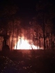 Pożar sterty drewna w Lubni