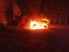 Pożar ciągnika rolniczego w Kosobudach