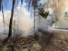 2022-05-10 - Pożar sterty drewna niedaleko Zalesia