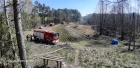 Pożar lasu niedaleko miejscowości Blewiec