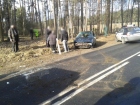 2014-02-18 - Trasa Męcikał - Chojnice, dachowanie samochodu osobowego