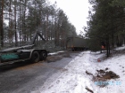 2015-01-28 - Wypadek ciężarówki na trasie Lubnia - Wiele.
