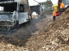 2018-12-28 - Pożar ciężarówki na terenie leśnictwa Okręglik