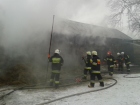 2014-01-28 - Dąbrówka, pożar zabudowań gospodarczych