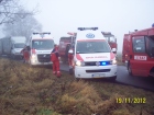 2012-11-19 - Trasa Brusy - Żabno, zderzenie samochodu osobowego z ciężarowym