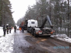 2015-01-28 - Wypadek ciężarówki na trasie Lubnia - Wiele.