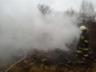 2014-03-25 - Zalesie, pożar dzikiego wysypiska śmieci